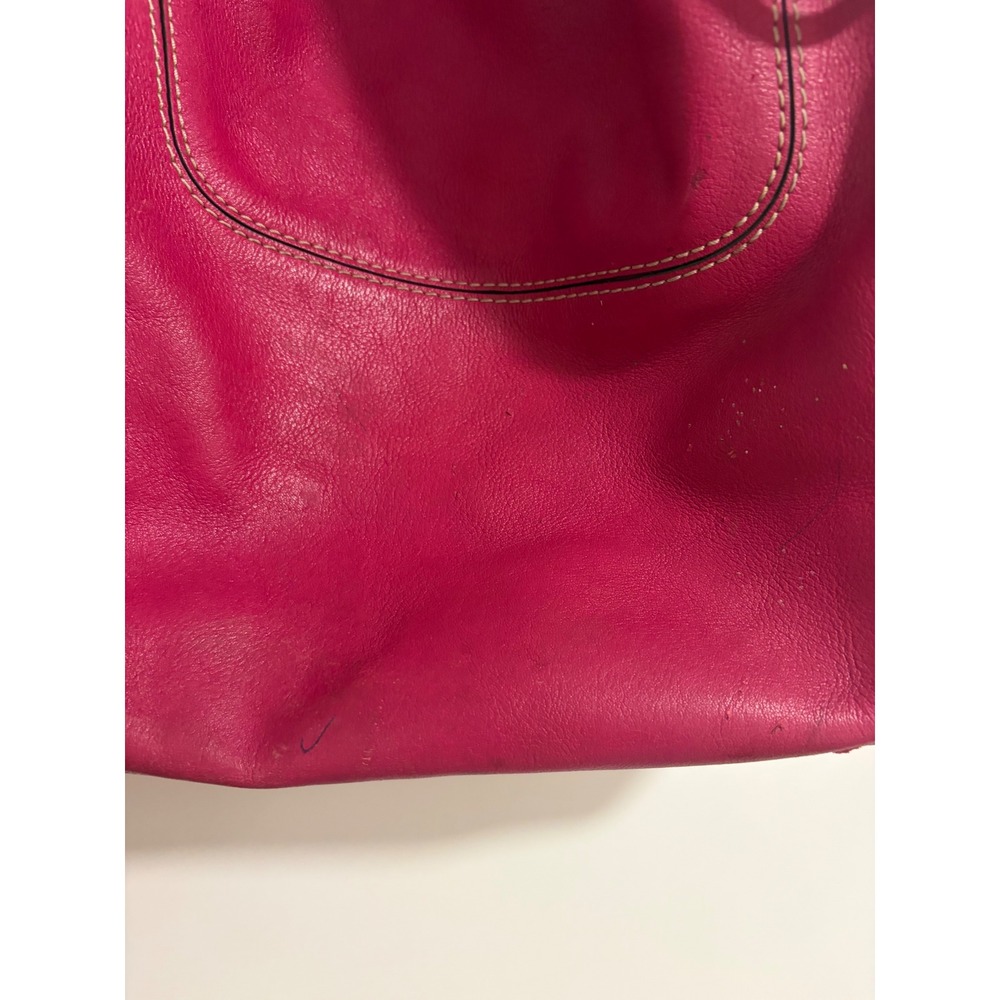 Michael Kors Vintage Y2K Magenta Pink Leather Hobo Shoulder Bag - Picture 4 of 8
